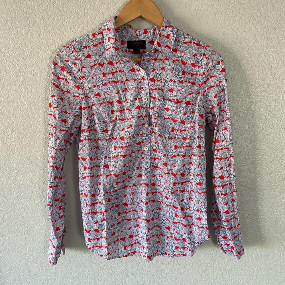 J. Crew Liberty Art Fabric top 2
